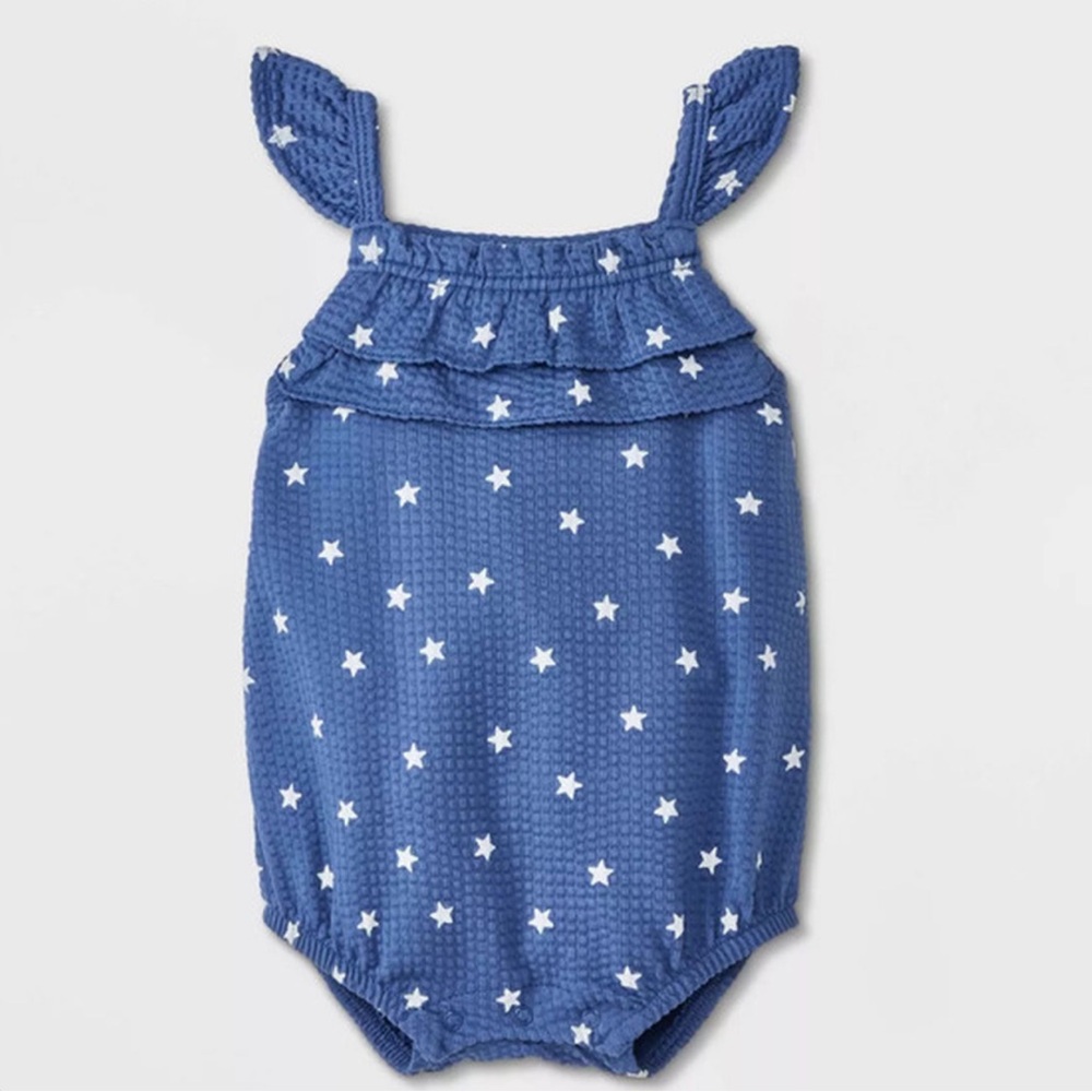 Baby Girls Star Ruffle Romper